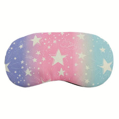 Blackout Eye Mask Stars Print Unisex Size Travel Blindfold