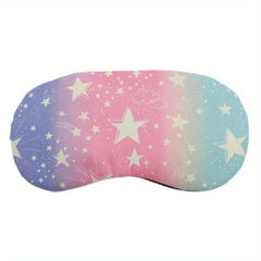 Blackout Eye Mask Stars Print Unisex Size Travel Blindfold