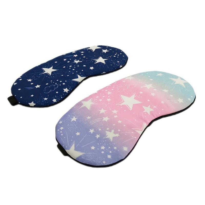 Blackout Eye Mask Stars Print Unisex Size Travel Blindfold