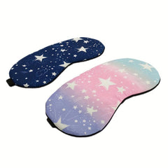Blackout Eye Mask Stars Print Unisex Size Travel Blindfold