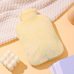 Plush Tie-dye Rainbow Water Bag for Hot Compress & Winter Warmth