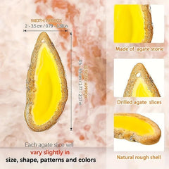 7pcs Natural Agate Light Watch Stones for Home Decoration and Jewelry Making