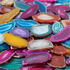 7pcs Natural Agate Light Watch Stones for Home Decoration and Jewelry Making