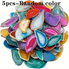 7pcs Natural Agate Light Watch Stones for Home Decoration and Jewelry Making