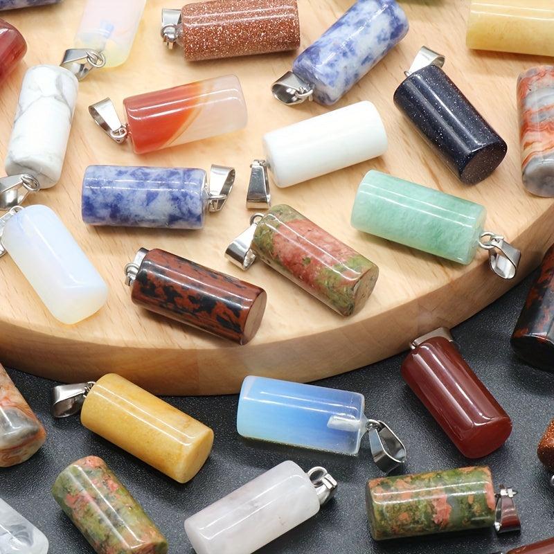 Natural Crystal Stone Pendant for DIY Earrings & Necklaces