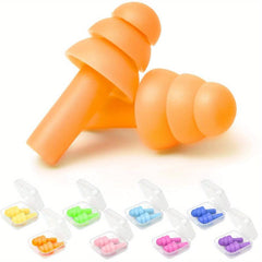 16pcs Reusable Earplugs for Sleeping, Soft Silicone Ear Plugs, Noise Cancelling