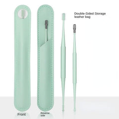 2 Pack Earpick Double headed Spiral Silicone Ear Picking Spoon Set