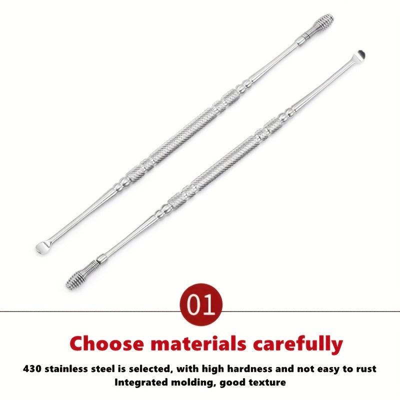 Stainless Steel Double Head Spring Ear Scoop