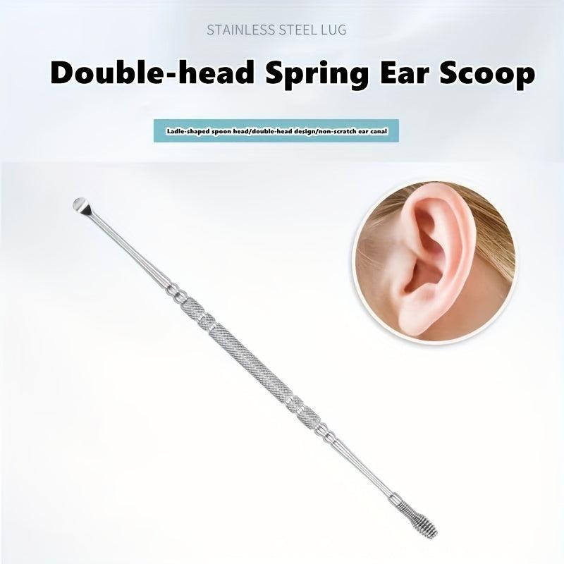 Stainless Steel Double Head Spring Ear Scoop
