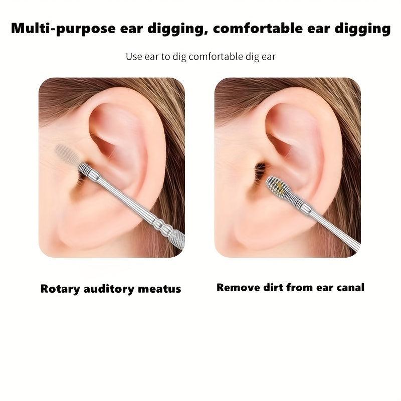 Stainless Steel Double Head Spring Ear Scoop