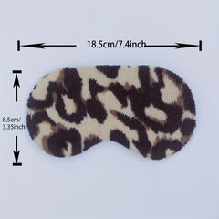 Leopard Plush Eye Mask Soft Cover for Travel Nap Meditation