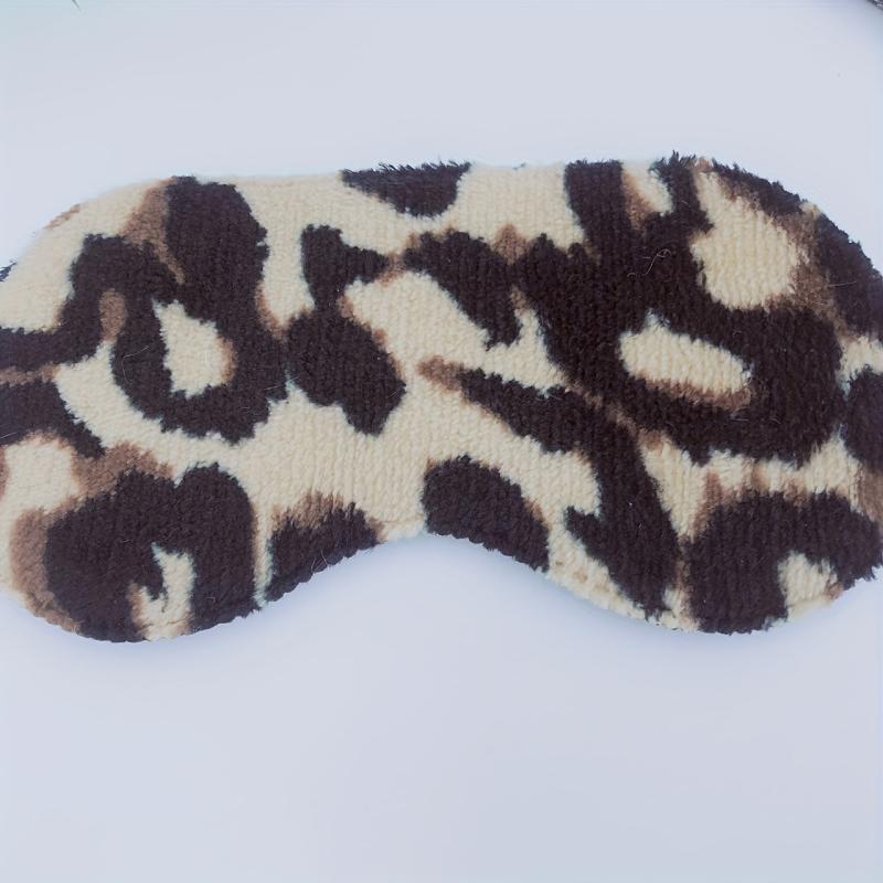 Leopard Plush Eye Mask Soft Cover for Travel Nap Meditation