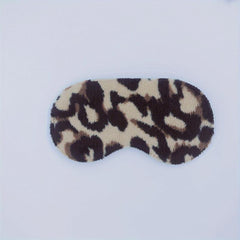 Leopard Plush Eye Mask Soft Cover for Travel Nap Meditation