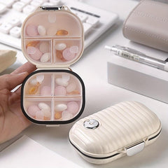 Portable 7-Day Pill Box Travel Organizer