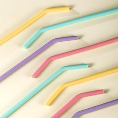 4pcs Reusable Silicone Straws BPA Free