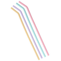 4pcs Reusable Silicone Straws BPA Free