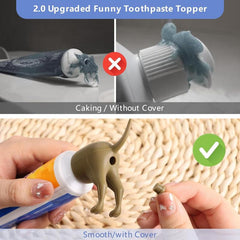 Dog Butt Toothpaste Caps - Dispenser for Pranking and Squeezing Toothpaste