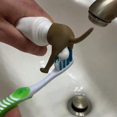 Dog Butt Toothpaste Caps - Dispenser for Pranking and Squeezing Toothpaste
