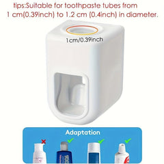 Automatic Toothpaste Squeezer Wall Mounted - No Punching Needed