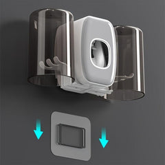 Automatic Wall-mounted Toothpaste Squeezer with Toothbrush Holder Set