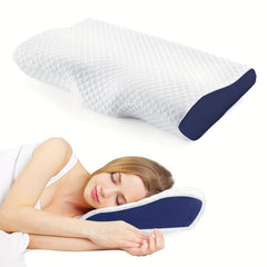 Memory Foam Neck Pain Relief Pillow for Side Back Stomach Sleepers