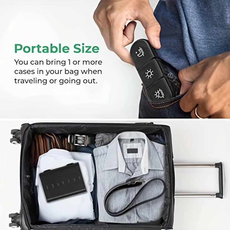 7 Day Pill Box Organizer Portable Travel with 21 Grids, Large Compartments