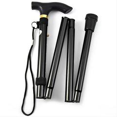 Foldable Lightweight Walking Stick Trekking Pole Adjustable Height