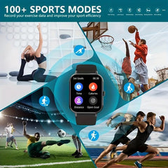 Smart Call Watch Heart Rate Blood Pressure Monitoring Music Message Push Sports