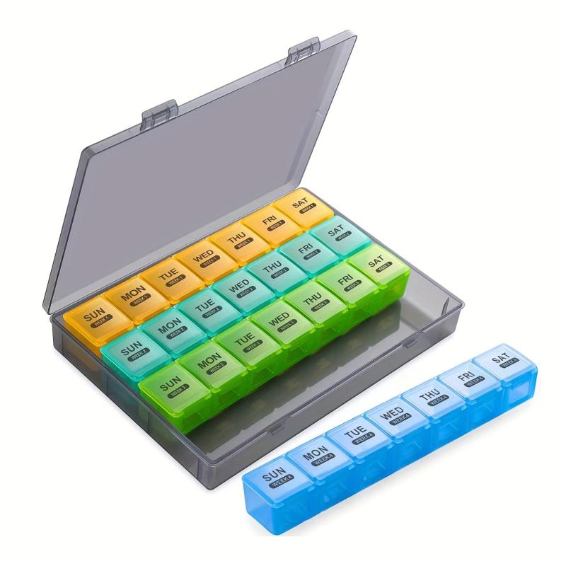 1pc Monthly Pill Organizer 28 Pill Box Medicine Organizer