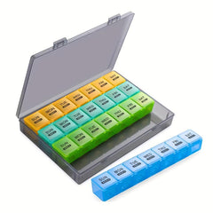 1pc Monthly Pill Organizer 28 Pill Box Medicine Organizer