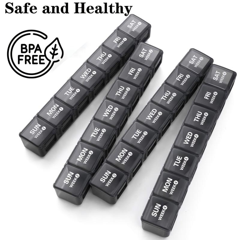 1pc Monthly Pill Organizer 28 Pill Box Medicine Organizer