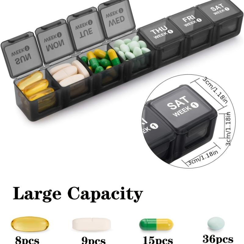 1pc Monthly Pill Organizer 28 Pill Box Medicine Organizer