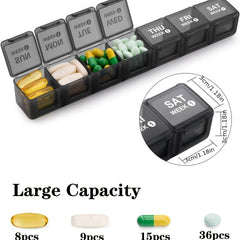 1pc Monthly Pill Organizer 28 Pill Box Medicine Organizer