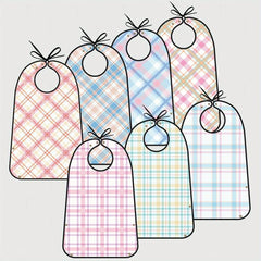Waterproof Eating Bibs, Beautiful Print, Protects Clothing