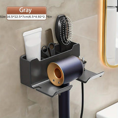 Hair Dryer Holder Bathroom Storage Rack Wall Mounted Hair Dryer Holder