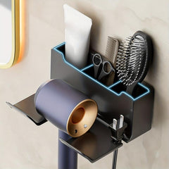 Hair Dryer Holder Bathroom Storage Rack Wall Mounted Hair Dryer Holder