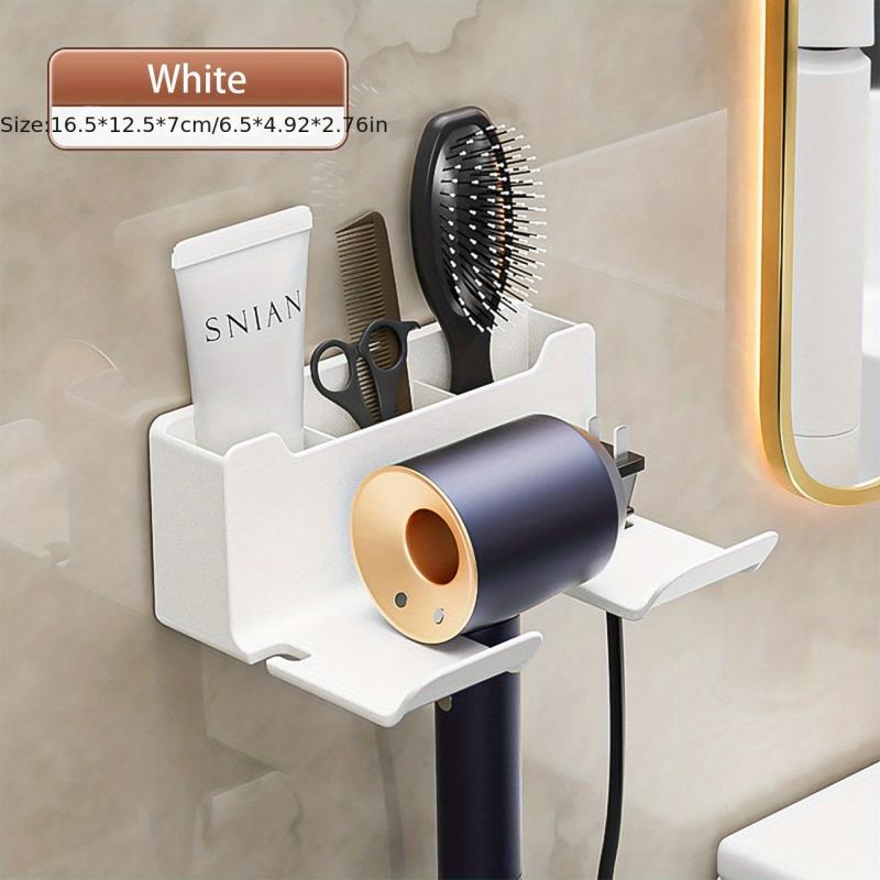 Hair Dryer Holder Bathroom Storage Rack Wall Mounted Hair Dryer Holder