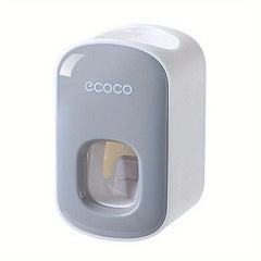Bathroom Set: Toothpaste Dispenser & Toothbrush Holder