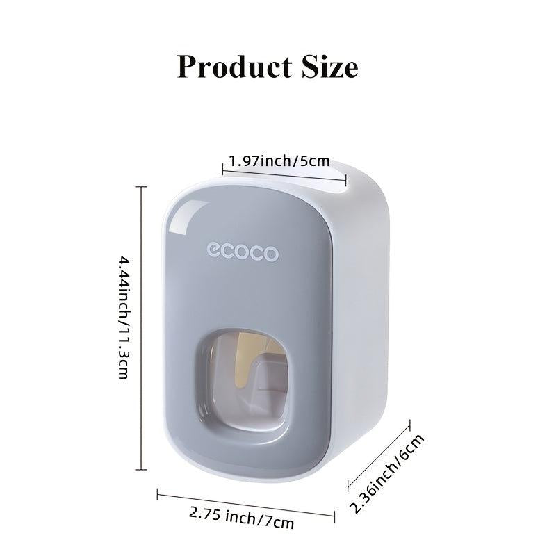 Bathroom Set: Toothpaste Dispenser & Toothbrush Holder