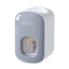 Bathroom Set: Toothpaste Dispenser & Toothbrush Holder