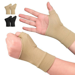 1 Pair Sports Wrist Thumb Palm Protection Half Finger Cycling Gloves