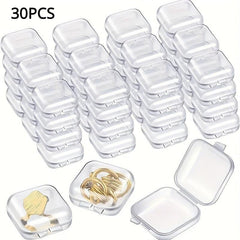 Clear Plastic Storage Box With Lid for Jewelry Earrings Necklaces
