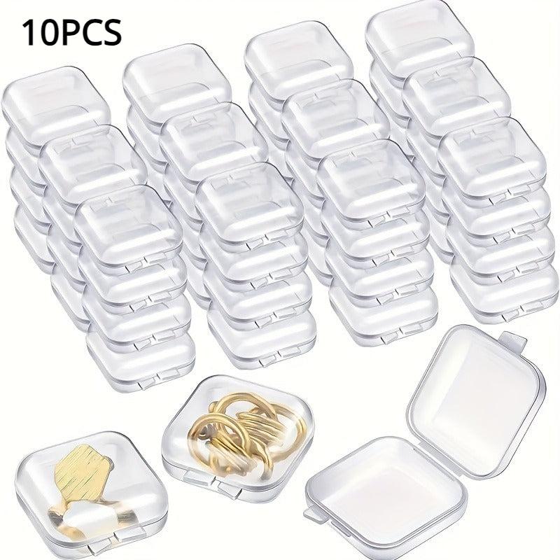 Clear Plastic Storage Box With Lid for Jewelry Earrings Necklaces