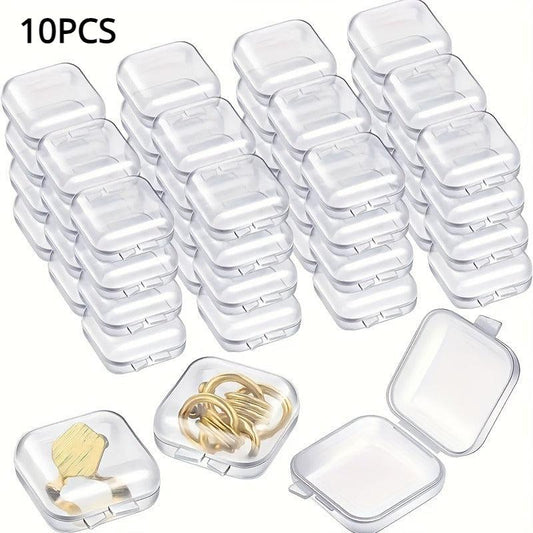 Clear Plastic Storage Box With Lid for Jewelry Earrings Necklaces