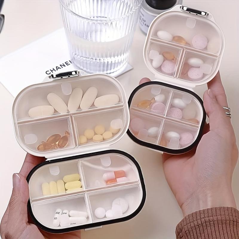 Travel Portable Pill Box Organizer 7-Day Waterproof Silicone Pad Daily Medicine
