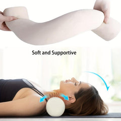Memory Foam Neck Roll Pillow Bolster Support for Sleeping Bed Yoga