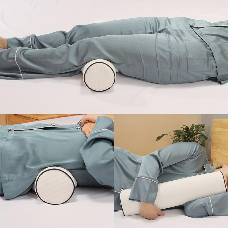 Memory Foam Neck Roll Pillow Bolster Support for Sleeping Bed Yoga