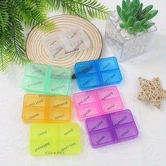 Portable 7-Day Pill Box 28 Grids 4 Times Daily Organizer Container