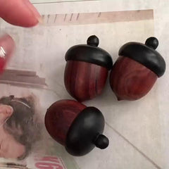 Wood Medicine Pill Box Mini Rescue Wooden Pill Case Portable Tablets Storage