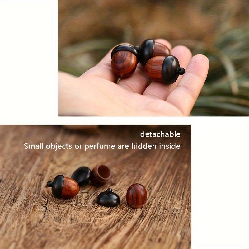 Wood Medicine Pill Box Mini Rescue Wooden Pill Case Portable Tablets Storage
